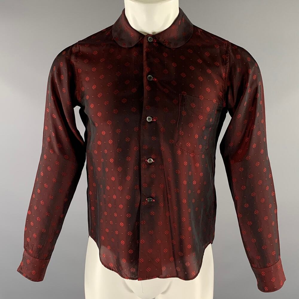 COMME des GARCONS Size XS Burgundy Red 11-B016 Cupra Long Sleeve Shirt